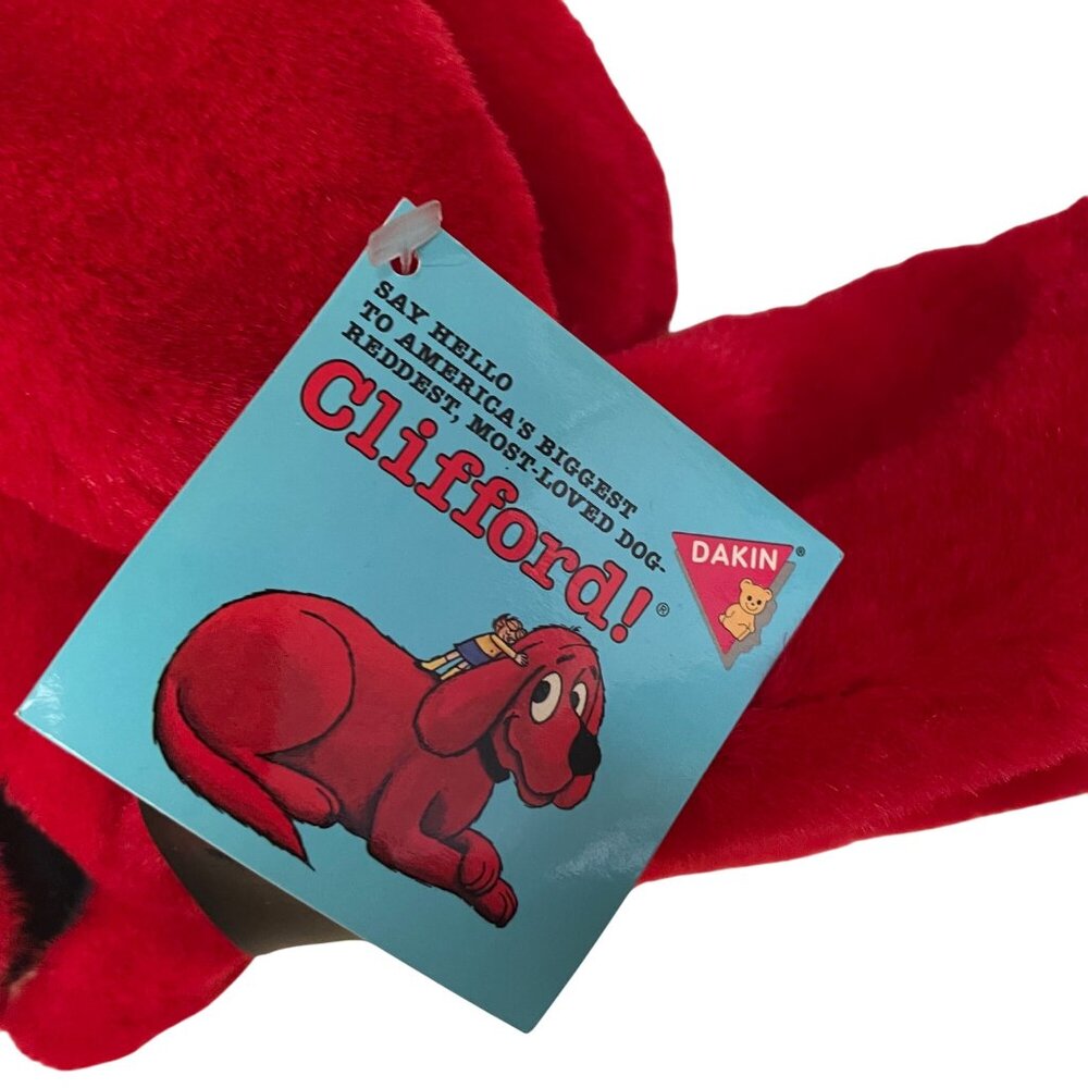 Clifford Hand‎ Puppet The Big Red Dog By Dakin 1990s Plush Toy Red & Black - Picture 5 of 6